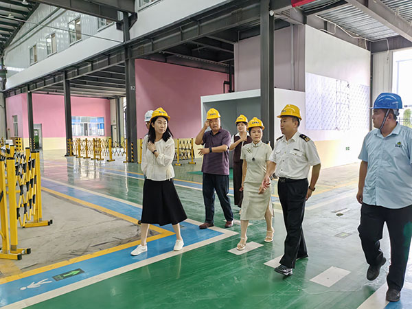 海關(guān)和貿(mào)促會(huì)領(lǐng)導(dǎo)蒞臨山東雪萊工廠參觀考察，泰安電視臺(tái)跟蹤采訪